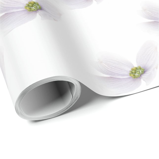 Papel De Regalo Flor de lavanda Cosmos en blanco (Esquina del rollo)