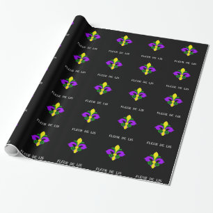 Papel De Regalo Flor de lis de Luisiana (carnaval) .jpg