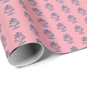 Papel De Regalo Flor de Loto de Impresión en Bloque