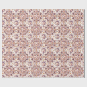 Papel De Regalo Flor de Loto Espiritual - Patrón de Mandala Floral