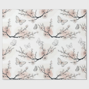 Papel De Regalo Flor de Mariposa Elegante (11)