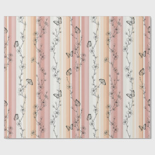 Papel De Regalo Flor de Mariposa Elegante (12)