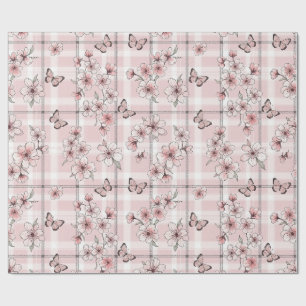 Papel De Regalo Flor de Mariposa Elegante (2)
