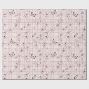 Papel De Regalo Flor de Mariposa Elegante (4)