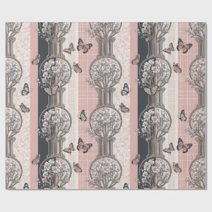 Papel De Regalo Flor de Mariposa Elegante (5)