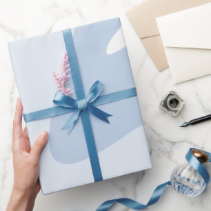Papel De Regalo Flor de ondas Polvo Azul