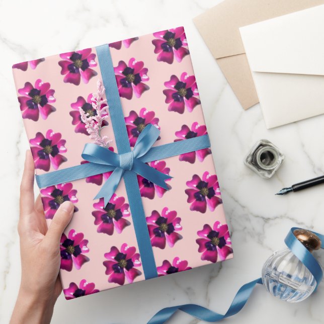 Papel De Regalo Flor de Orquídea Morada Tropical Cumpleaños de Ver (Regalar)