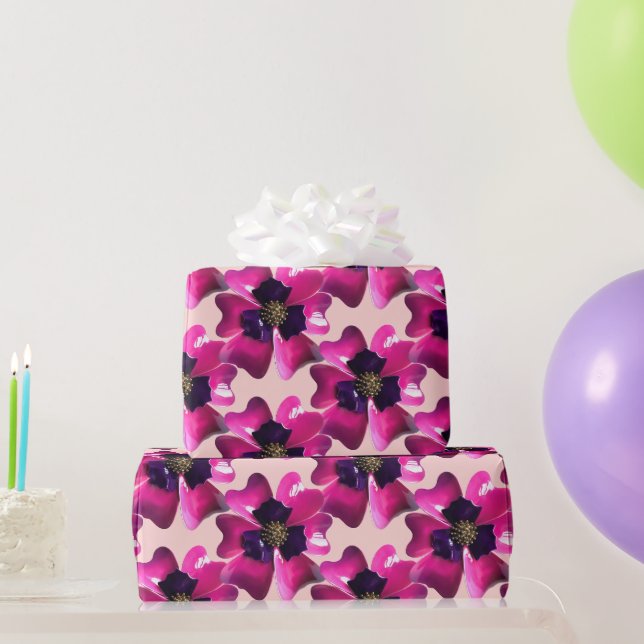 Papel De Regalo Flor de Orquídea Morada Tropical Cumpleaños de Ver (Regalos de fiesta)