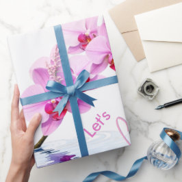 Papel De Regalo Flor de orquídea silvestre Florecimiento cumpleaño