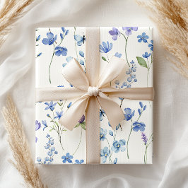 Papel De Regalo Flor de primavera de lavanda rosa pastel