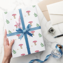 Papel De Regalo Flor de seta y hoja