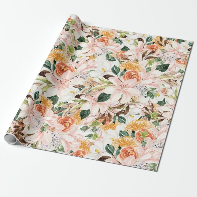 Papel De Regalo Flor de trompeta (Desenrollado)