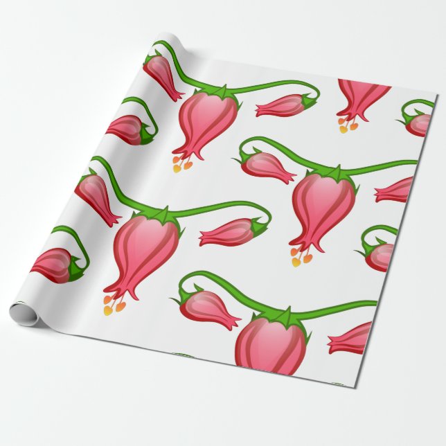 Papel De Regalo flor de tubo de falopio floral (Desenrollado)
