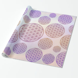 Papel De Regalo Flor de vida / Blume des Lebens - Violeta patrón