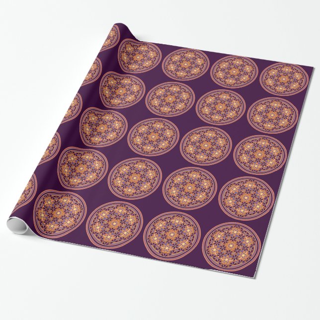 Papel De Regalo Flor de vida - botón II (Desenrollado)