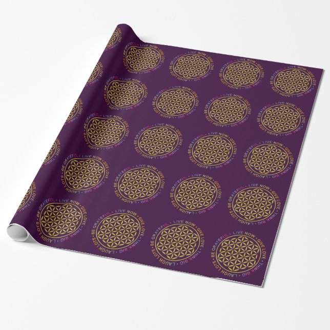 Papel De Regalo Flor de vida - Reglas de vida (Desenrollado)