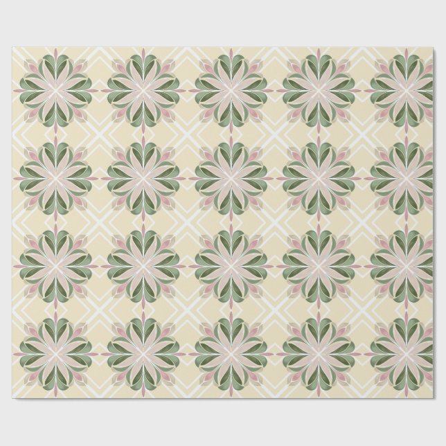 Papel De Regalo Flor Desvaída (Superficie plana)