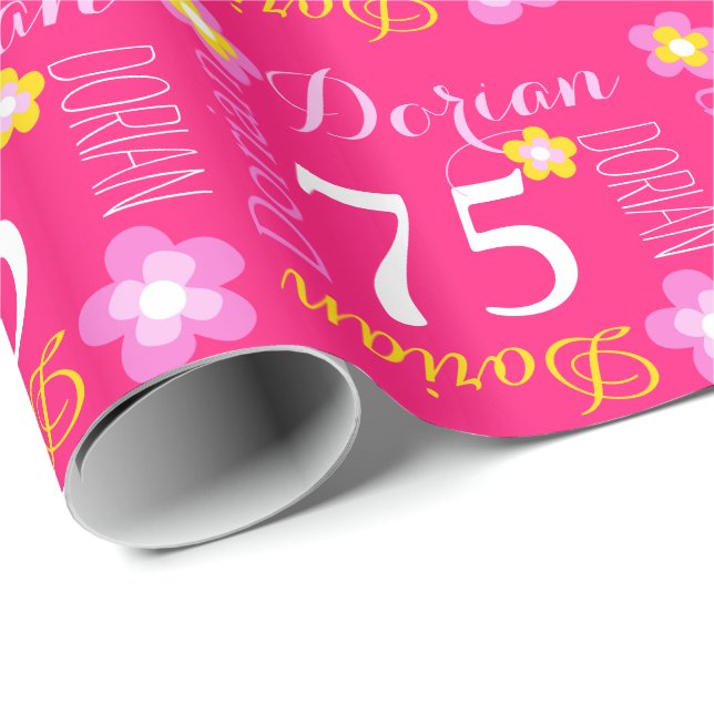 Papel De Regalo Flor Dorian conocido de encargo abrigo de 75 (Esquina del rollo)