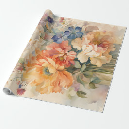 Papel De Regalo Flor en jarrón