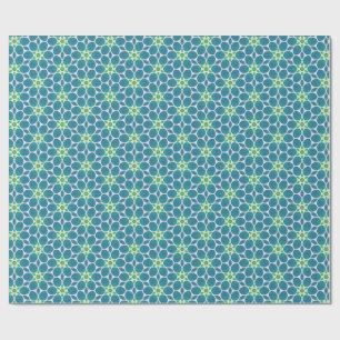 Papel De Regalo Flor floral azules verde azulados azules