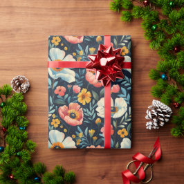 Papel De Regalo Flor Glosante