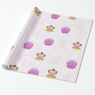 Papel De Regalo Flor japonesa joyada