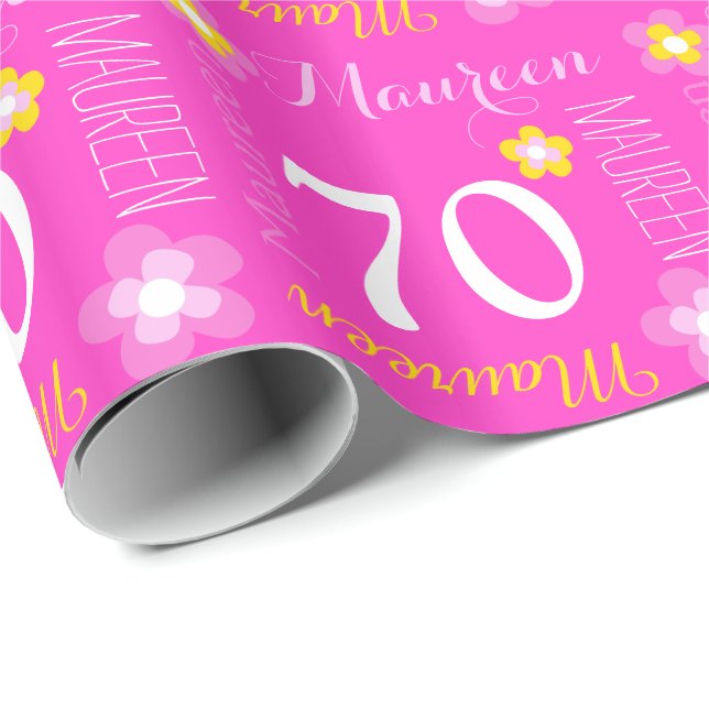 Papel De Regalo Flor Maureen conocido de encargo abrigo de 70 (Esquina del rollo)