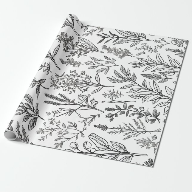 Papel De Regalo Flor minimalista (Desenrollado)