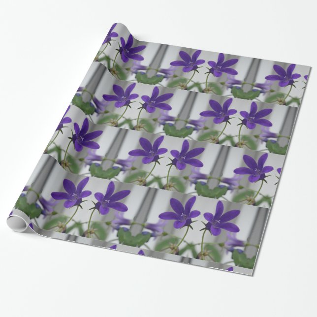 Papel De Regalo Flor morada (Desenrollado)