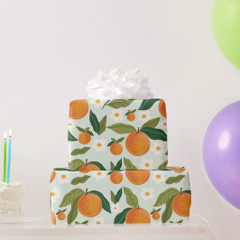 Papel De Regalo Flor naranja