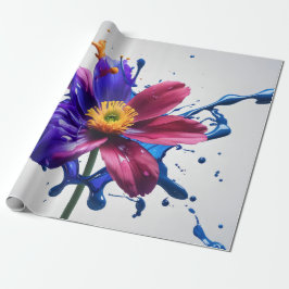 Papel De Regalo Flor Pintada