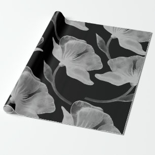 Papel De Regalo Flor rosa ilustracion acuarela transparente