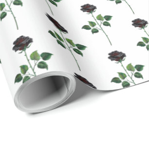 Papel De Regalo Flor rosa negra