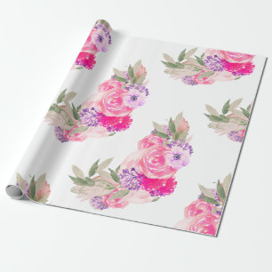 Papel De Regalo Flor rosa rosa bonito