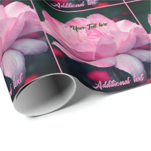 Papel De Regalo Flor rosa rosa personalizada