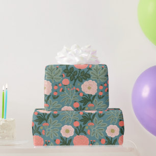 Papel De Regalo Flor silvestre botánica vintage
