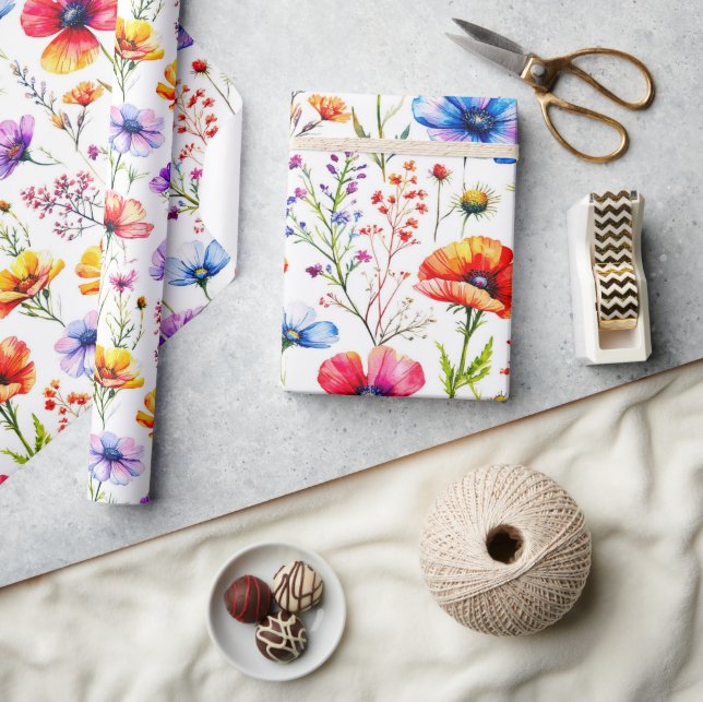 Papel De Regalo Flor silvestre de verano (Artesanía)