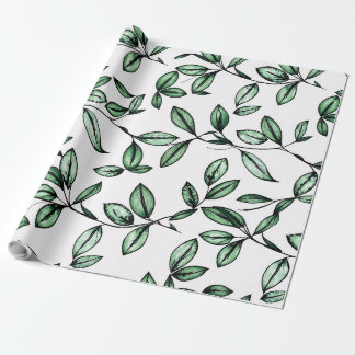 Papel De Regalo Flor verde