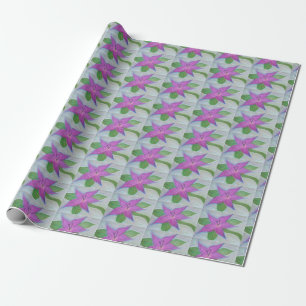 Papel De Regalo flor violeta aleatoria