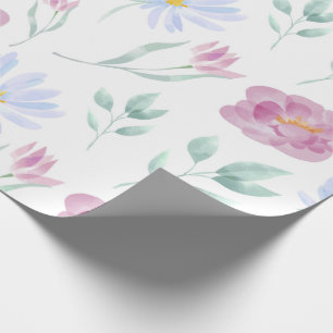 Papel De Regalo Flora de acuarela suave