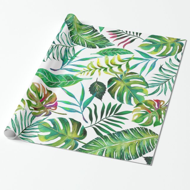 Papel De Regalo Flora tropical (Desenrollado)