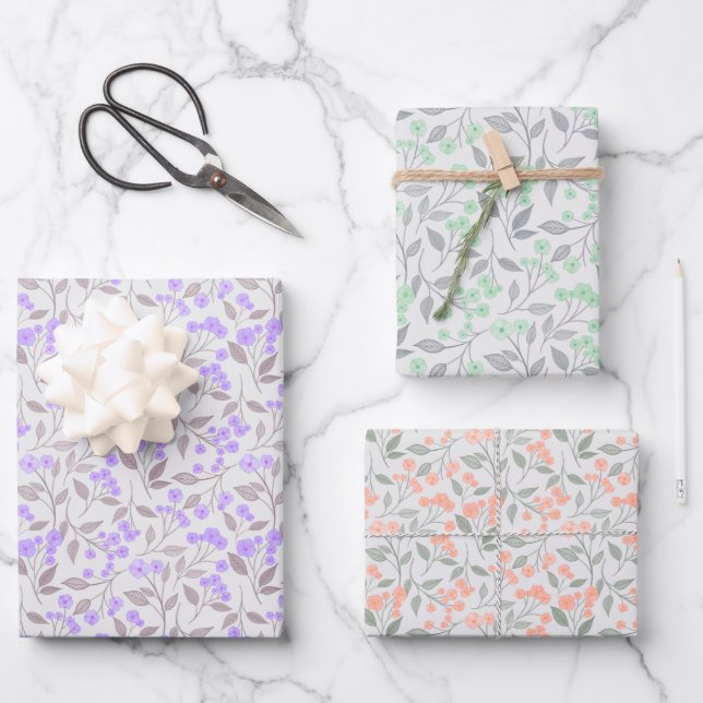 Papel de regalo floral  (Anverso)