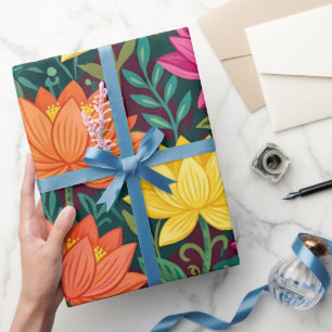 Papel de regalo floral Abstract Lotus Monarch