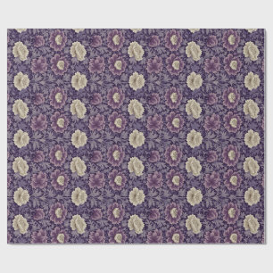 Papel De Regalo Floral al estilo de William Morris morado