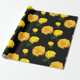 Papel De Regalo floral amarillo de moda