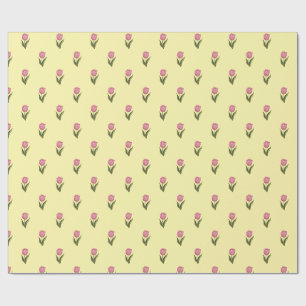 Papel de regalo floral amarillo soleado   Botánico