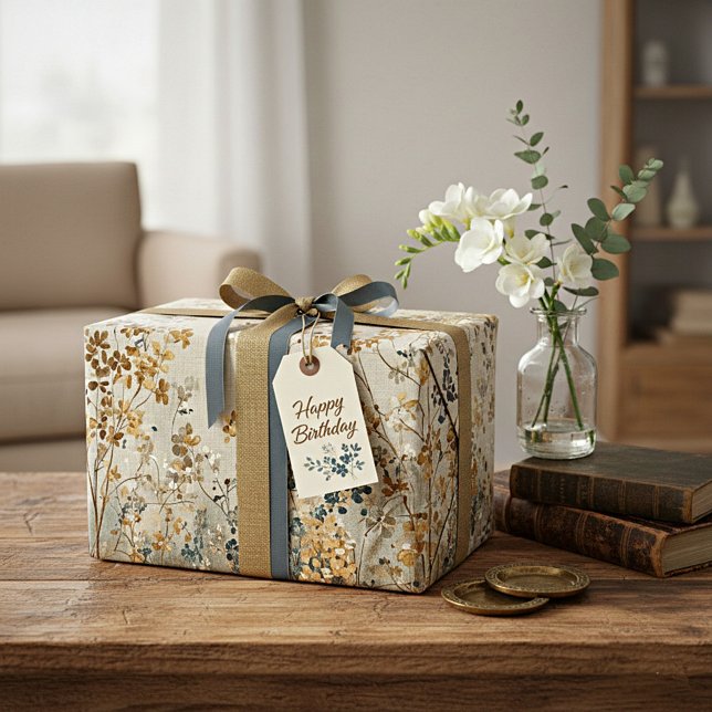 Papel de regalo floral Amber Meadow (Subido por el creador)