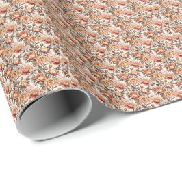 Papel De Regalo Floral Arena Desértica