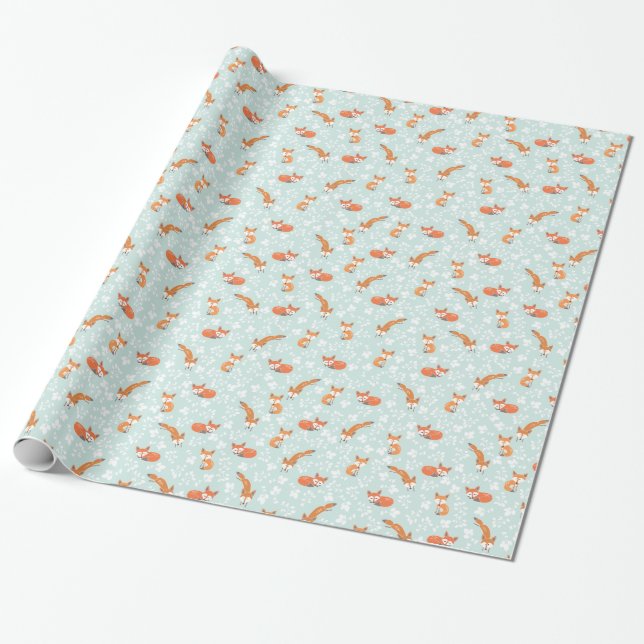 Papel De Regalo Floral astuto por las impresiones de Origami (Desenrollado)