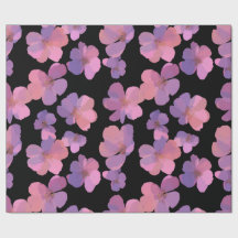 Papel de regalo floral atrevido de primavera